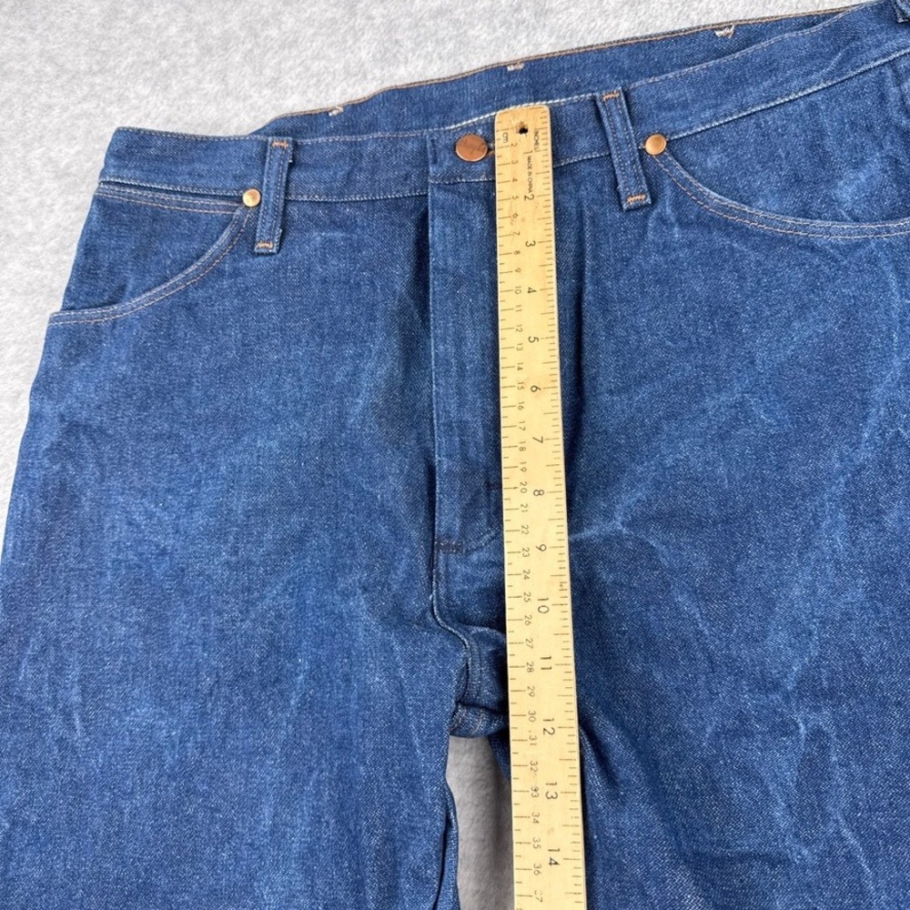 Wrangler Jeans Mens 36X30 Blue Denim Cowboy Cut Original Fit USA Made Vintage - Picture 7 of 14